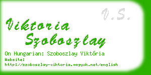 viktoria szoboszlay business card
