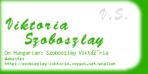 viktoria szoboszlay business card